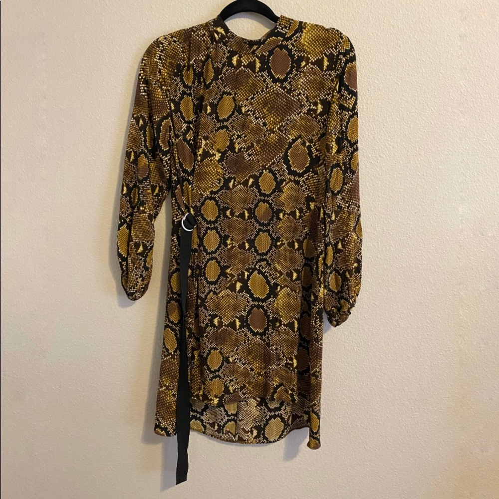 snake print dress from ZARA